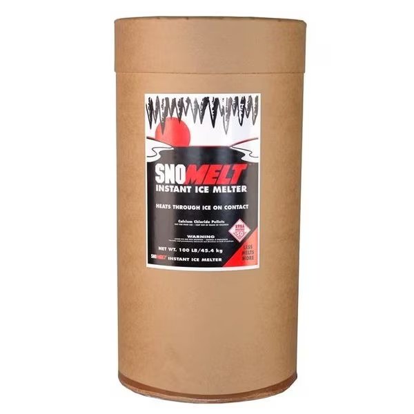 SnoMelt S100DS 100 lbs Calcium Chloride Pellet Drum, Snomelt, Mfr#: S100DS