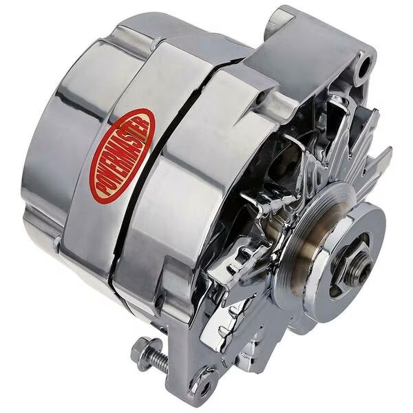Alternator Polished Delco 140 Amplifiers 1 Wire, Powermaster, Mfr#: P66-67293