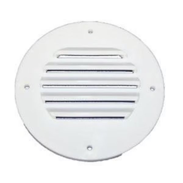 RV Motorhome Trailer Outside Battery Box Vent; White, Livewire, Mfr#: LI363292