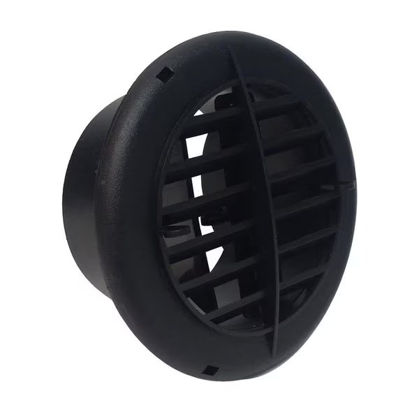Round Heating & AC Register; Black - Carded, Backseat, Mfr#: BA364154