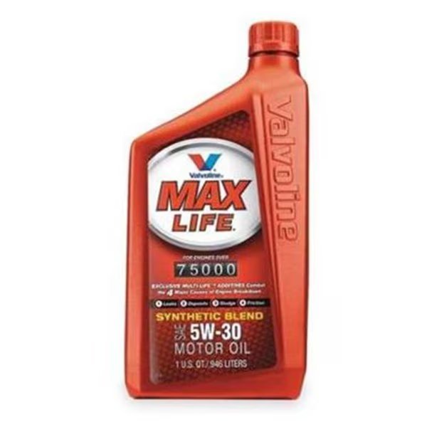 VV1556 1 qt. 5W-30 Synthetic Blend Motor Oil - High Mileage with MaxLife Technology, Valvoline, Mfr#: VA324167