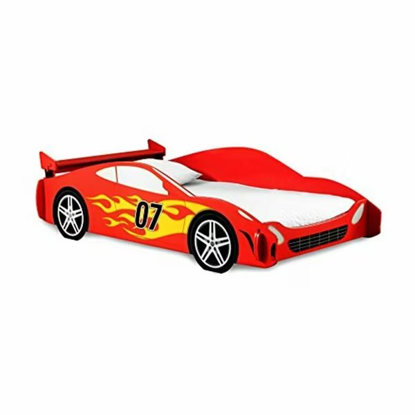 Kids Furniture Race Car Twin Bed, Red, Legare Furniture, Mfr#: LEGE-BDRF-290