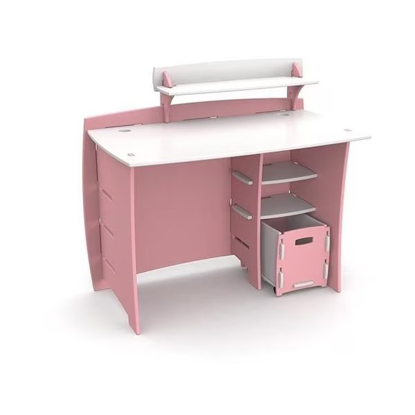 Legare Furniture LEGE-MPSM-209 Kids Complete Desk System Set - Pink, Legare Furniture, Mfr#: LEGE-MPSM-209