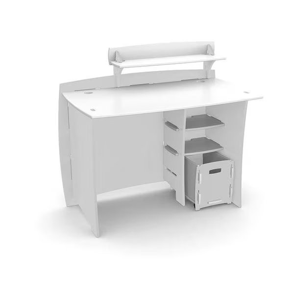 Legare Furniture LEGE-MPWM-209 Kids Complete Desk System Set - White, Legare Furniture, Mfr#: LEGE-MPWM-209