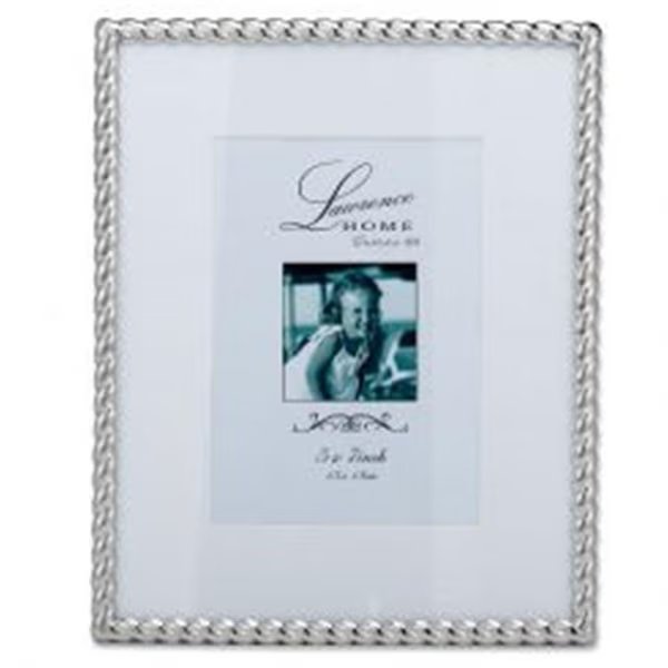 LawrenceFrames 8 x 10 in. Rope Picture Frame, Silver, Lawrence Frames, Mfr#: LA328060