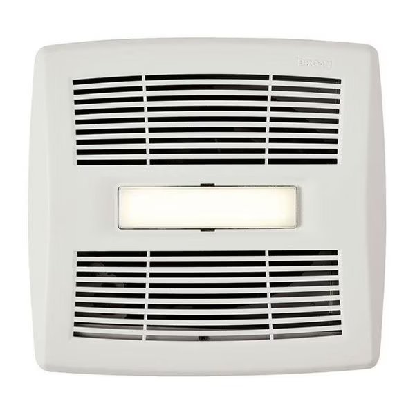 Broan-Nutone AE80BL 80 CFM; 1.5 Sones In-Vent Series Single-Speed Bathroom Exhaust Fan with LED Light, Broan-Nutone, Mfr#: AE80BL