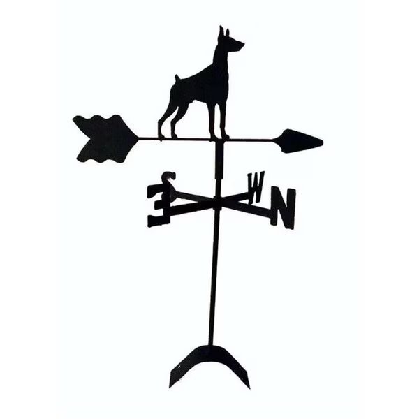 The Lazy Scroll dobieroof Doberman Pinscher Roof Mount Weathervane, The Lazy Scroll, Mfr#: dobieroof