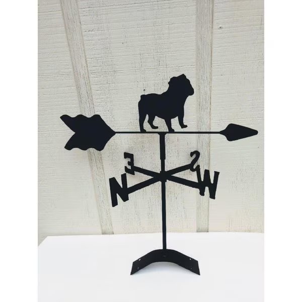 The Lazy Scroll bulldogroof English Bulldog Roof Mount Weathervane, The Lazy Scroll, Mfr#: bulldogroof