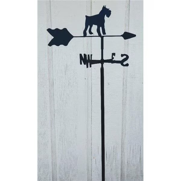 The Lazy Scroll schnauzerin Schnauzer Garden Mount Weathervane, The Lazy Scroll, Mfr#: schnauzerin