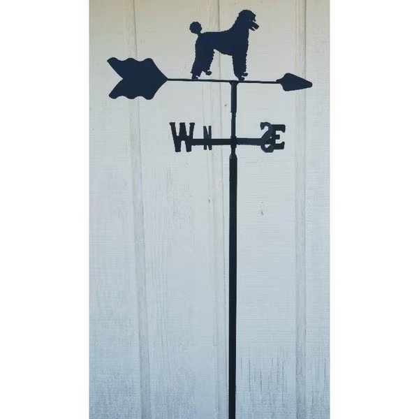 Poodle Garden Mount Weathervane, The Lazy Scroll, Mfr#: poodlein