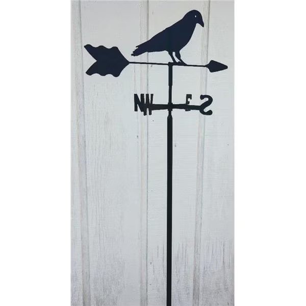 The Lazy Scroll crowin Crow Garden Mount Weathervane, The Lazy Scroll, Mfr#: crowin