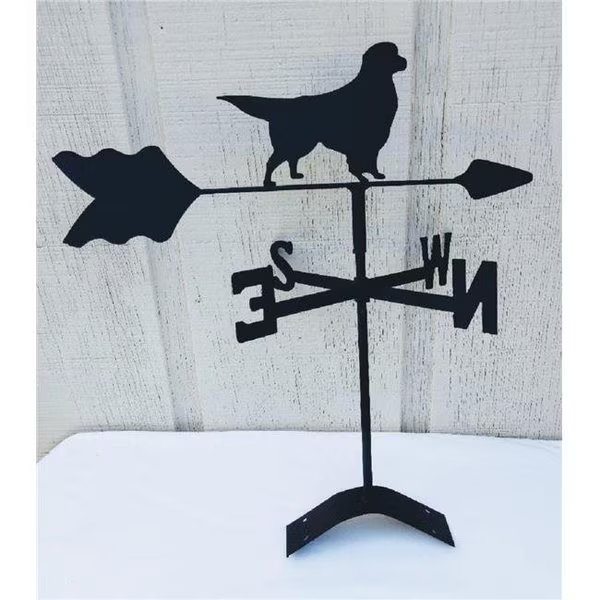 The Lazy Scroll goldenroof Golden Retriever Roof Mount Weathervane, The Lazy Scroll, Mfr#: goldenroof