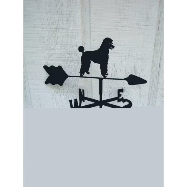 Poodle Roof Mount Weathervane, The Lazy Scroll, Mfr#: poodleroof