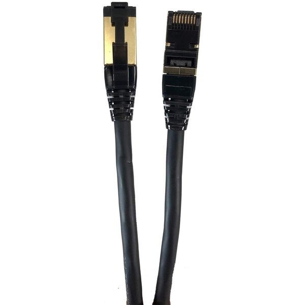 25 ft. CAT 8 SFTP Double Shielded RJ45 Snagless Ethernet Cable, Black, Hi-Tec, Mfr#: HI2611714