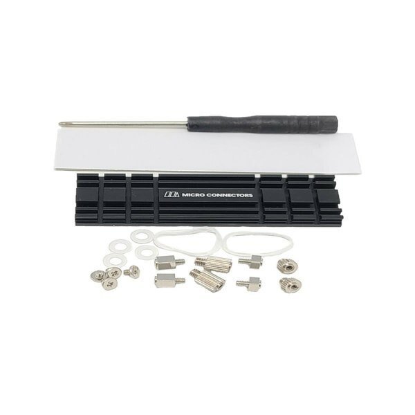M2 NVME SSD Installation Kit with LowProfile Heat Sink  Mounting Screws Black, Micro Connectors, Mfr#: NGFFM2HSKIT