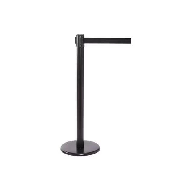 6 ft.6 in. Retractable Belt Stanchion; Black, Excellent Appliances, Mfr#: EX1378928