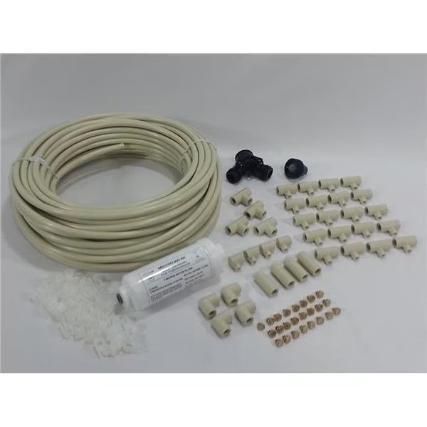 Mist Cooling MC600DIY Outdoor Patio Cooling System- Do It Yourself Misting System for Cooling Stables Porches; Backyard & Cattle Sheds, Chalk & Chuckles, Mfr#: MC600DIY
