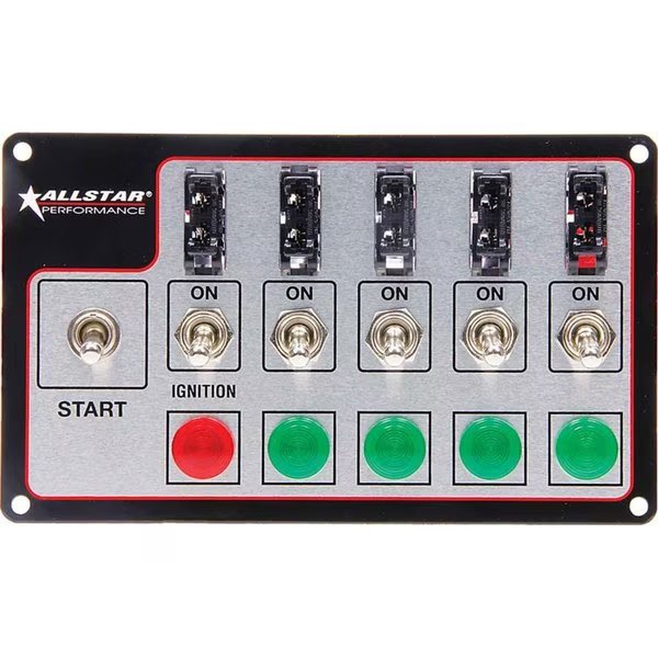 4 x 7 in. Fused Switch Panel, Allstar, Mfr#: ALL80138