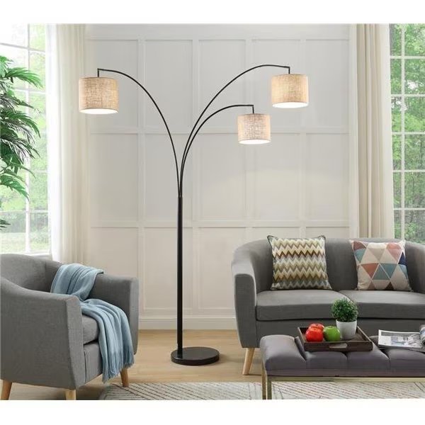 Myco Furniture CR940-BG 11 x 53 x 81 in. Carolyn Floor Lamp; Beige, Myco Furniture, Mfr#: CR940-BG