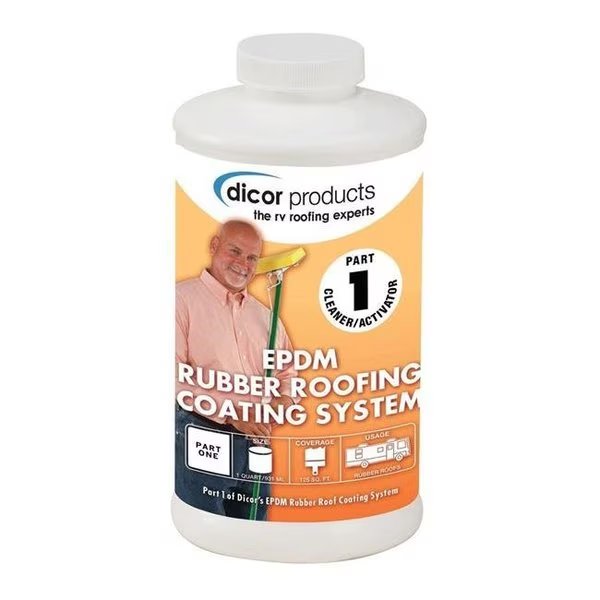 Dicor DCRRP-CRP-Q 1 qt Can Primer Cleaner with EPDM Rubber Roof Coating, Dicor, Mfr#: DCRRP-CRP-Q