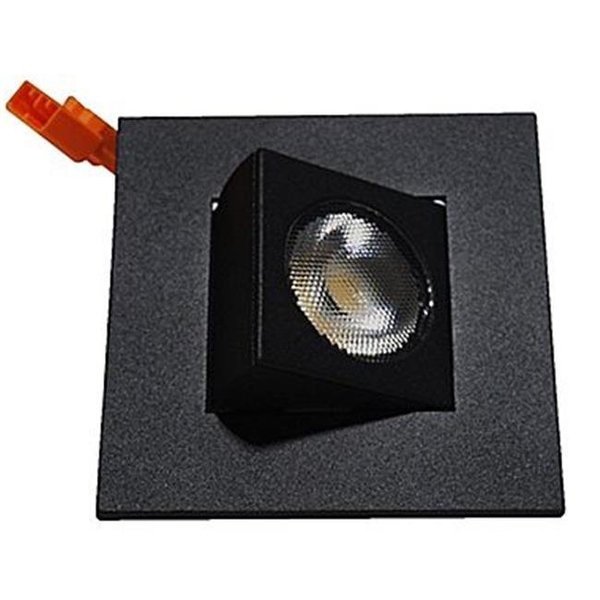 Nicor Lighting DQR2-AA-10-120-3K-BK 2 in. Square Eyeball LED Downlight; Black - 3000K, Nicor Lighting, Mfr#: DQR2-AA-10-120-3K-BK