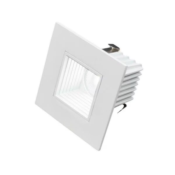 2 in. Square LED Downlight with Baffle Trim in White - 3000K, Nicor Lighting, Mfr#: DQR2-10-120-3K-WH-BF