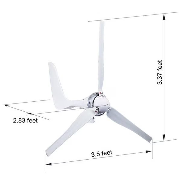 Automaxx DA1200A9CK Windmill 1500W 48V 60A Wind Turbine Generator kit with Bluetooth Controll, Automaxx, Mfr#: DA1200A9CK