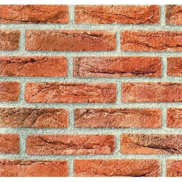17 x 78 in. Decorative Self Adhesive Film; Red & Brown Brick, Lovelyhome, Mfr#: LO416939