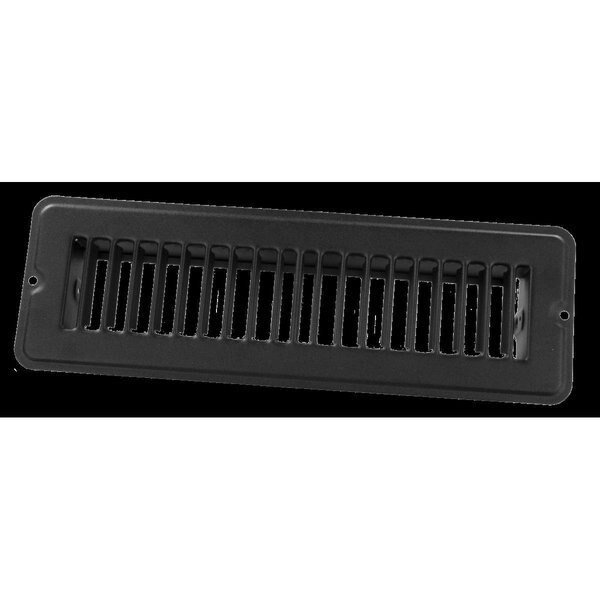 4 x 10 in. Metal Undampered Floor Register, Black, Tinkertools, Mfr#: TI2624673