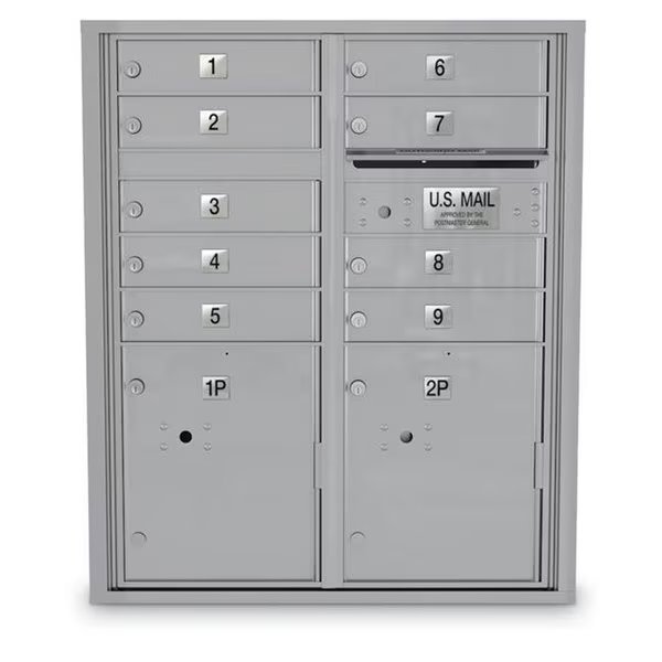 Postal Products Unlimited N1032245 4C Standard Mailbox - 9 Door 2 Parcel Lockers, Postal Products Unlimited, Mfr#: N1032245