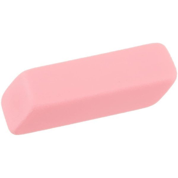 2125 x 075 x 025 in Beveled Eraser Pink Medium 12PK, Inovart, Mfr#: 8620