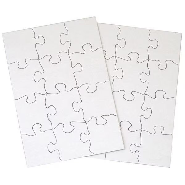 Inovart 2701 5.5 x 8 in. Blank Puzzle; White - 12 Piece - 12 Per Pack, Inovart, Mfr#: 2701