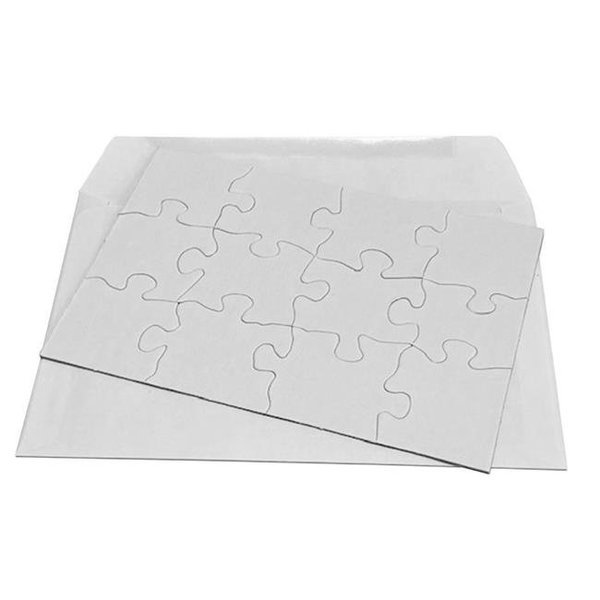 Inovart 2741 5 .5 x 8 in. Puzzle-It Blank Puzzles with Envelopes & 12 Puzzles Per Pack; White - 12 Piece, Inovart, Mfr#: 2741