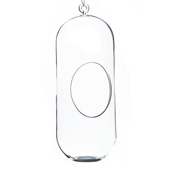 12 x 4 in Clear Cylindrical Hanging Glass Terrarium  Candle Holder, Vista, Mfr#: VI1879448