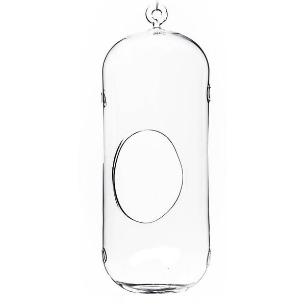 13 x 5 in Clear Cylindrical Hanging Glass Terrarium  Candle Holder, Vista, Mfr#: VI1840658