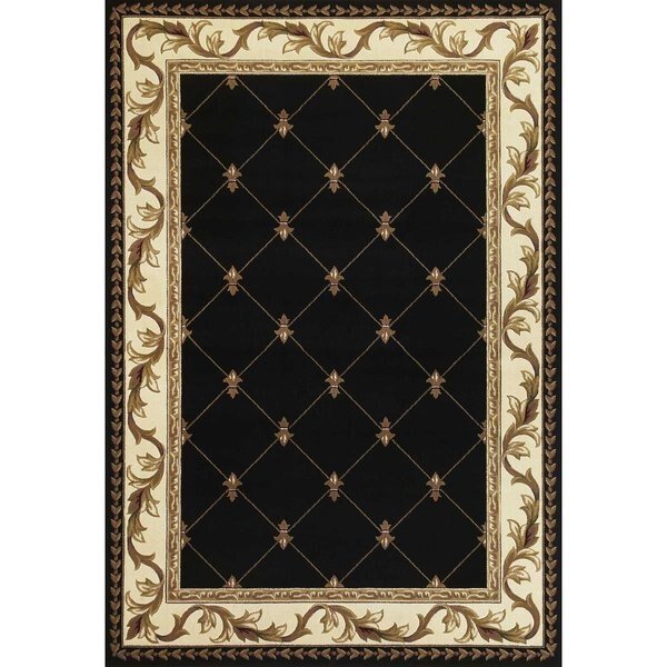 5 ft. 3 in. x 7 ft. 7 in. Polypropylene Black Area Rug, Palacedesigns, Mfr#: PA2477920
