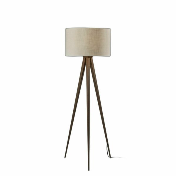 Walnut Metal Floor Lamp21 x 21 x 60.25 in., Homeroots, Mfr#: 372908