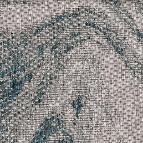 94 x 94 in. Grey or Teal Polypropylene Rug, Palacedesigns, Mfr#: PA2627452