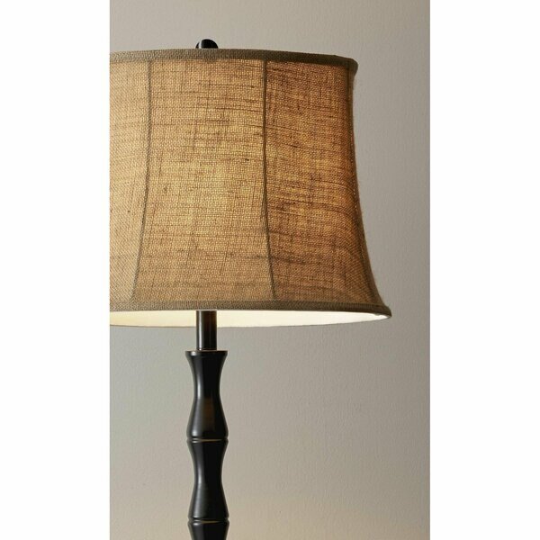 Black Metal Textured Pole Floor Lamp, Homeroots, Mfr#: 372478