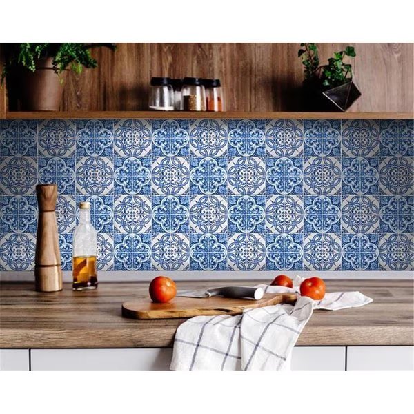 8 x 8 in. Blue & White Medi Peel & Stick Tiles, Gfancy Fixtures, Mfr#: GF2627829