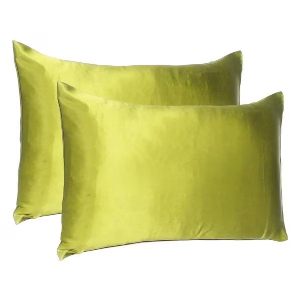 20 x 40 in. Lemongrass Dreamy Silky Satin King Size Pillowcases, Gfancy Fixtures, Mfr#: GF2627902