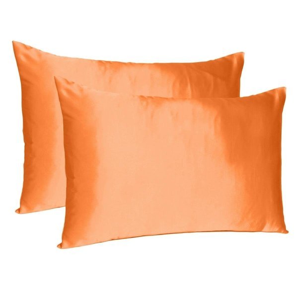 20 x 26 in. Orange Dreamy Silky Satin Standard Size Pillowcases, Gfancy Fixtures, Mfr#: GF2627905