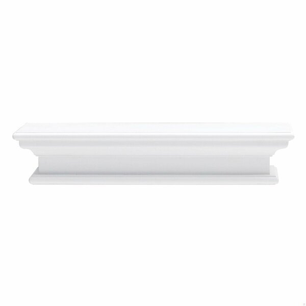 23 in. Classic White Floating Wall Shelf, Homeroots, Mfr#: 397787