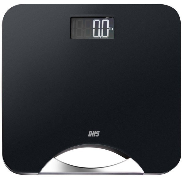 Optima Home Scales SI-400 Silhouette Bathroom Weight Scale; Black, Moon Knight, Mfr#: SI-400