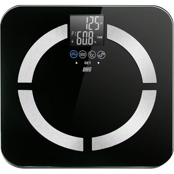 Optima Home Scales CN-400 Contour Bathroom Body Weight Scale; Black, Moon Knight, Mfr#: CN-400