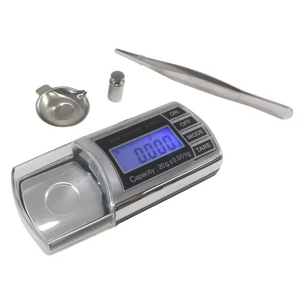 Optima Home Scales Bullet Milligram Scale in Jewelry Box, Black & Silver, Moon Knight, Mfr#: OP385111