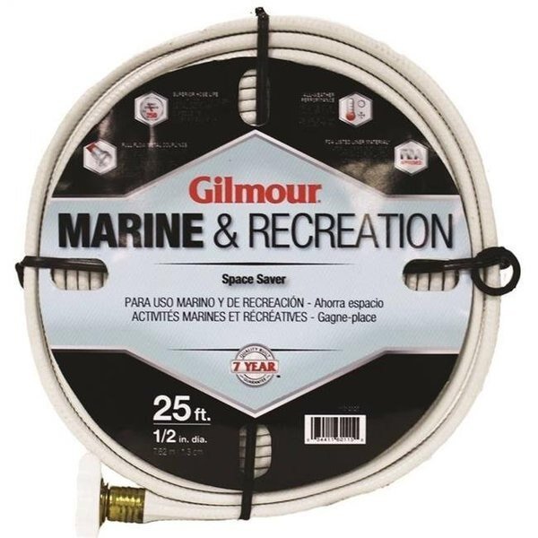 Gilmour Manufacturing 0852954 Hose Marine 5Ply White; 0.5 in. x 25 ft., Gilmour Manufacturing, Mfr#: 852954