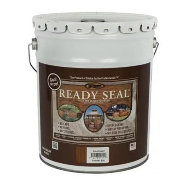 Ready Seal 7966161 5 gal Pail Exterior Wood Stain & Sealer; Mahogany, Ready Seal, Mfr#: 7966161