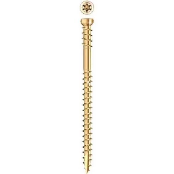 Wood Screw, #8, 2 in, Galvanized Stainless Steel Flat Head Slotted Drive, Grk Fasteners, Mfr#: 3661907