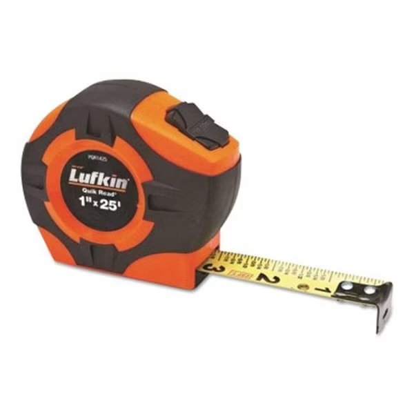 Lufkin 182-PQR1425N 1 in. x 25 ft. Hi-Viz Quickread Power Return Tapes - Orange, Crescent Lufkin, Mfr#: 182-PQR1425N